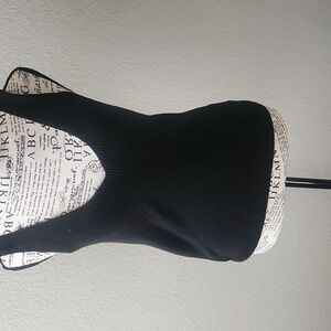 GAP Charcoal V-Neck Knit Top